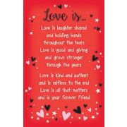 LOVE IS KEEPSAKE CARD  6S