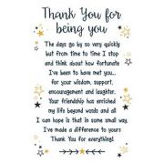 THANK  YOU FOR BEING YOU KEEPSAKE CARD  6S