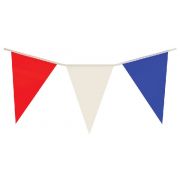 7M PVC RED WHITE & BLUE BUNTING