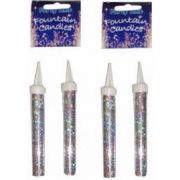 (2) SILVER ICE FOUNTAIN SPARKLERS 24S