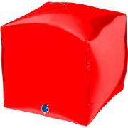 15in RED 4D SQUARE FOIL BALLOON