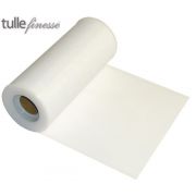 6IN 25YD WHITE TULLE FINESSE