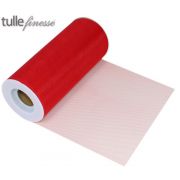 6IN 25YD RED TULLE FINESSE