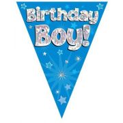 3.9M BIRTHDAY BOY BLUE PARTY BUNTING