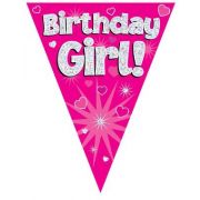3.9M BIRTHDAY GIRL PINK PARTY BUNTING