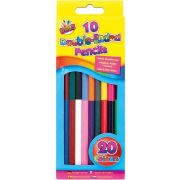 (10) DOUBLE ENDED COLOURING PENCILS