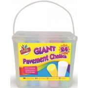 (24) GIANT PAVEMENT CHALKS IN TUB