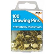 (100) BRASS DRAWING PINS