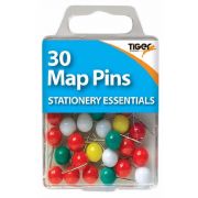 (30) COLOURED MAP PINS