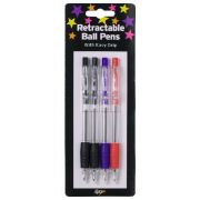 (4) RETRACTABLE BALL POINT PENS