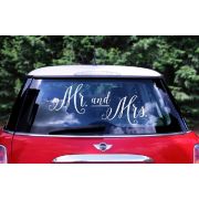 MR & MRS WEDDING DAY CAR STICKER