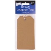 (20) BROWN LUGGAGE LABELS 12S