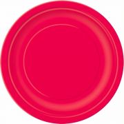 (16) 9IN RUBY RED PLATES