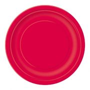 (20) 7IN RUBY RED PLATES