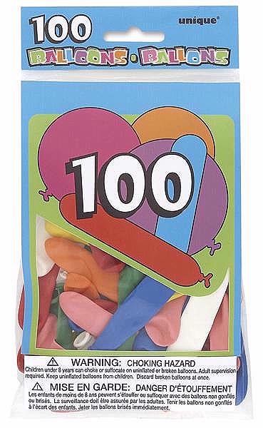 (100) PARTY BALLOONS