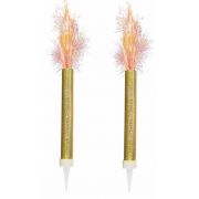 2PK GOLD PRISMATIC ICE FOUNTAIN SPARKLERS