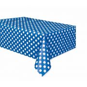 54X108IN ROYAL BLUE DOTS TABLE COVER