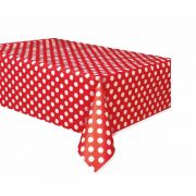 54IX108IN RED DOTS TABLE COVER