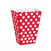 (8) RED DOTS TREAT BOXES