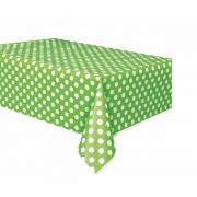 54X108IN LIME GREEN DOTS TABLE COVER