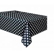 54X108IN BLACK DOTS TABLE COVER