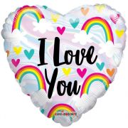 18in I LOVE YOU RAINBOWS FOIL BALLOON