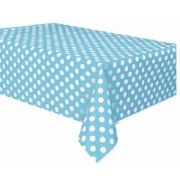 POWDER BLUE DOTS TABLE COVER