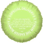 18in PERSONLISABLE GREEN EASTER FOIL BALLOON 5S
