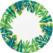 8PK 9in TROPICAL LEAVES PLATES