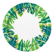 8PK 7in TROPICAL LEAVES PLATES
