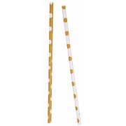 (10) GOLD DOTS PAPER STRAWS