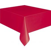 RED PLASTIC TABLE COVER (STANDARD PACKAGING)