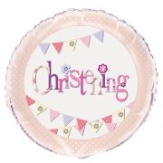 18IN CHRISTENING PINK FOIL BALLOON