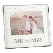 7x5IN MR & MRS BOX FRAME WITH CRYSTALS