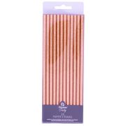 24PK ROSE GOLD OMBRE PAPER STRAWS