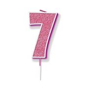 PINK AND SILVER GLITTER NO.7 CANDLE