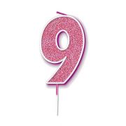 PINK AND SILVER GLITTER NO.9 CANDLE