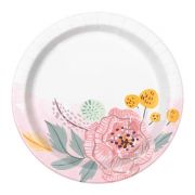 (8) 7in PAINTED FLORAL PLATES