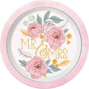 (8) 9in PAINTED FLORAL PLATES