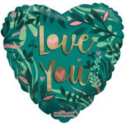 18in LOVE GREEN ECO ONE FOIL BALLOON