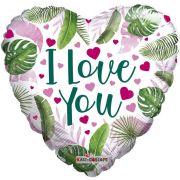 18in LOVE HEARTS AND LEAVES ECO ONE FOIL BALLOON