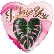 18in LOVE YOU HEART LEAF ECO ONE FOIL BALLOON
