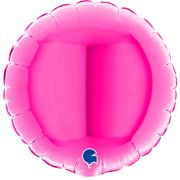 4in MAGENTA ROUND AIR FILL FOIL BALLOON 10S
