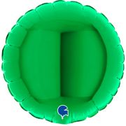 4in GREEN ROUND AIR FILL FOIL BALLOON 10S