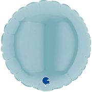 4in PASTEL BLUE ROUND AIR FILL FOIL BALLOON 10S