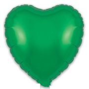 9in GREEN HEART FOIL BALLOON 5S