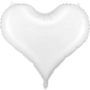 18in WHITE TRENDY HEART FOIL BALLOON