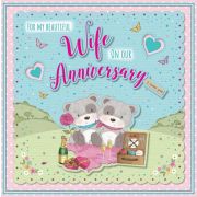 31cm SQ ANNIVERSARY WIFE BOXED CARD 3S