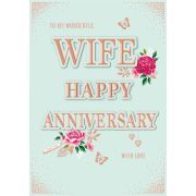 10X7in WIFE ANNIVERSARY BOXED CARD 3S