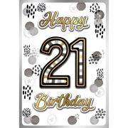 10X7in AGE 21 BOXED CARD 3S